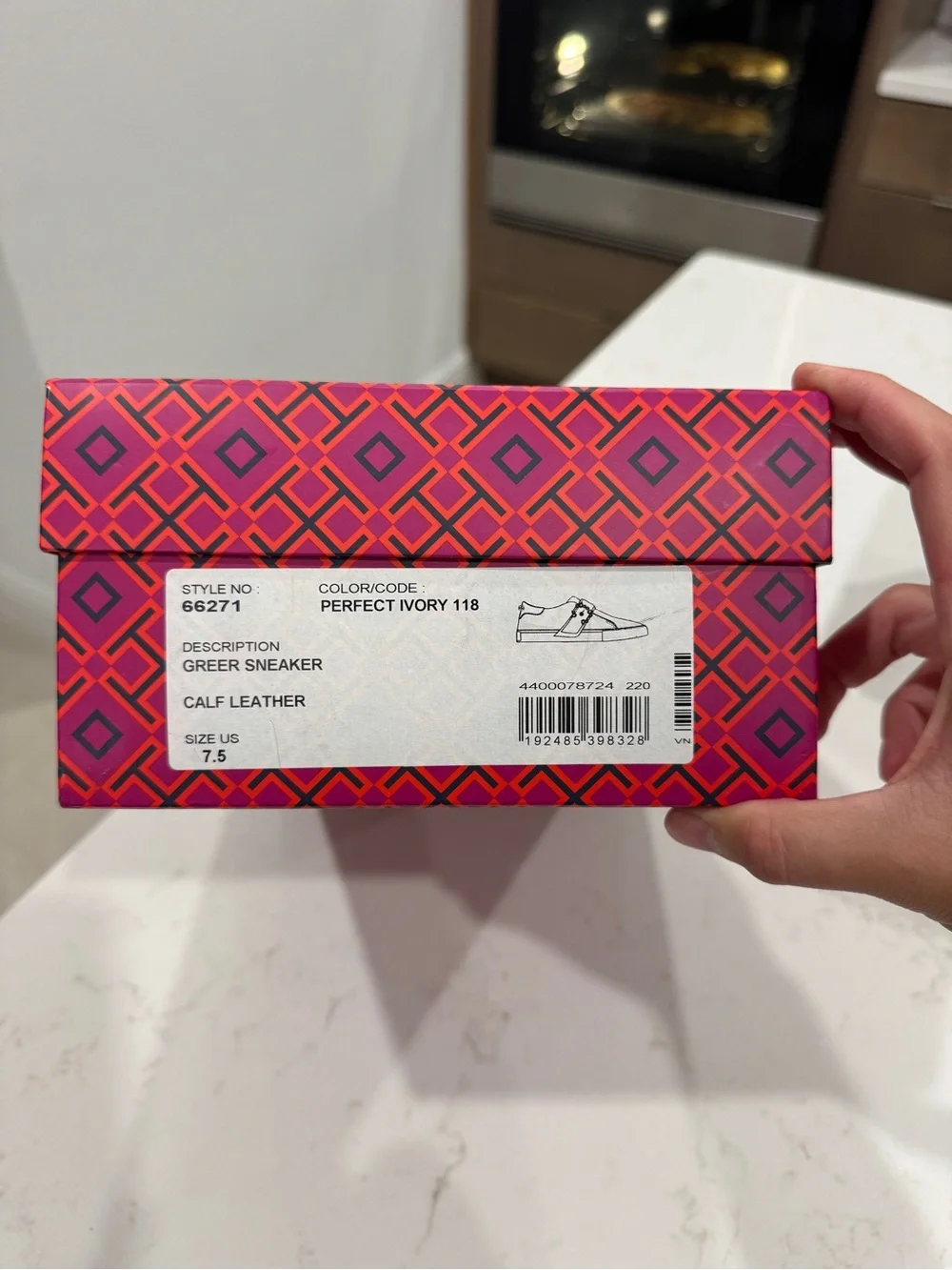 Tory Burch Greer Crystal-Buckle Leather Sneakers